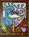 Eljack galerie peinture tableau art singulier brut contemporain moderne