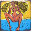 Bernadette Leclercq art singulier brut contemporain basquiat combas moderne tableau peinture galerie artiste peintre
