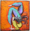 Bernadette Leclercq art singulier brut contemporain basquiat combas moderne tableau peinture galerie artiste peintre