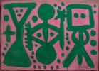 Michel Rabanelly dit Raba galerie de peinture et tableau d'art brut contemporain singulier moderne primitif