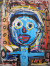 Larbi Zadi art singulier brut comptemporain moderne tableau peinture galerie artiste peintre